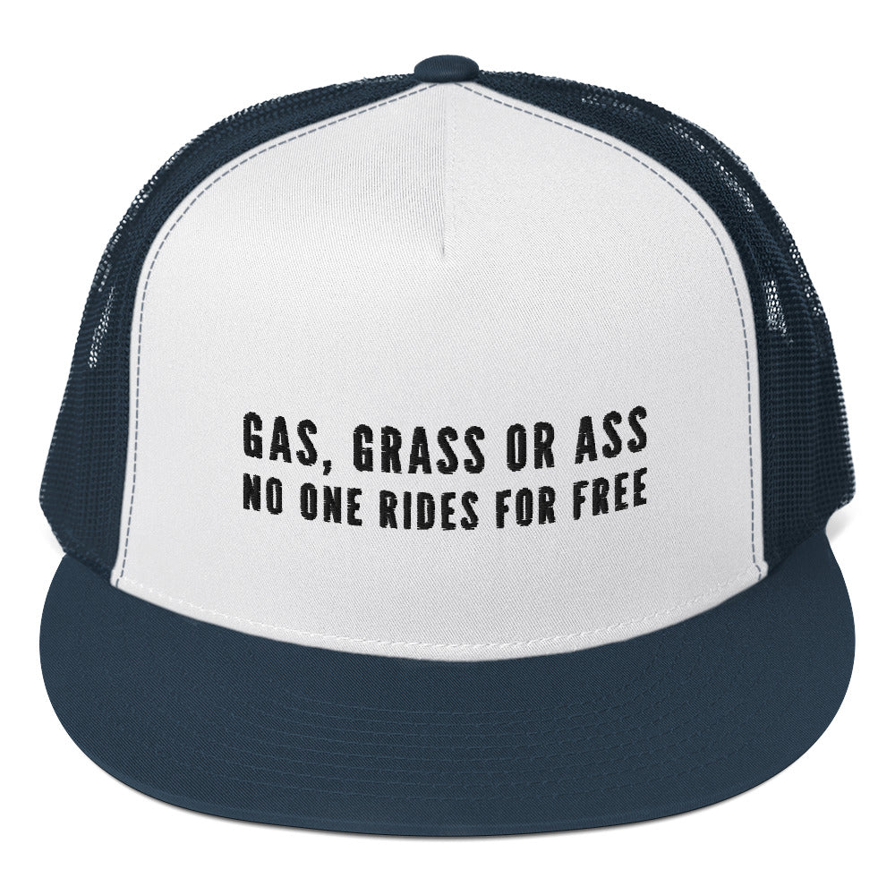 Gas Grass or Ass Trucker Hat