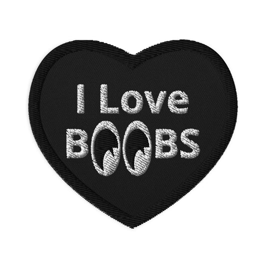 B00BS I love Embroidered patches